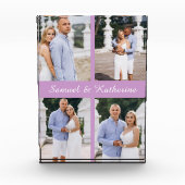 Custom Couple Love Script Acrylic Photo Block (Vorderseite)