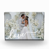 Custom Couple Love Script Photo Block (Vorderseite)