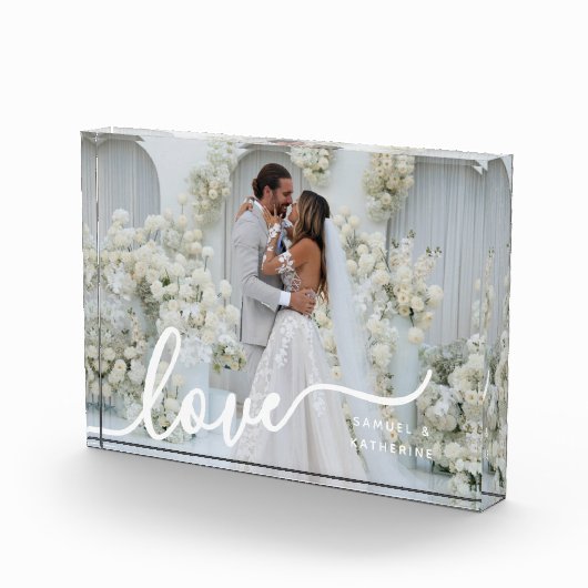 Custom Couple Love Script Photo Block (Rechts)