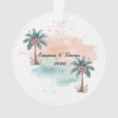 Custom Couple Maldives Honeymoon Keepsake Ornament (Rückseite)