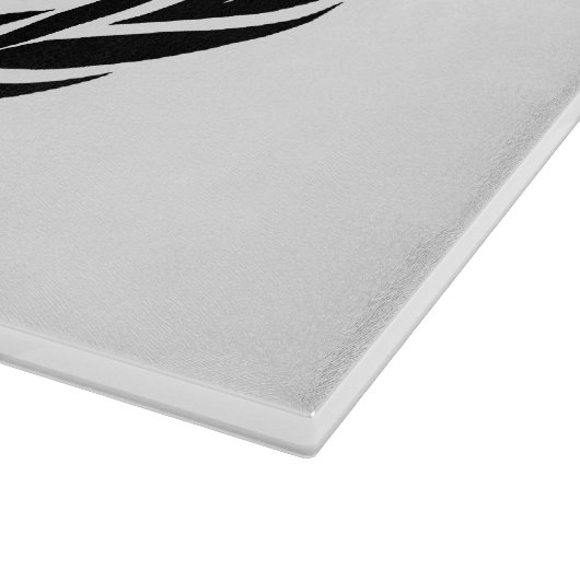 Custom Couple Monogram mit Laurel Blätter Schneidebrett (Ecke)