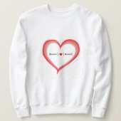 Custom Couple Names Heart Sweatshirt (Design vorne)
