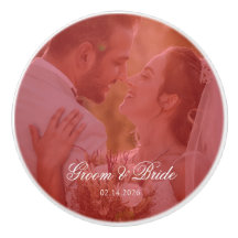 Custom Couple Photo Ceramic Drawer Knob Design