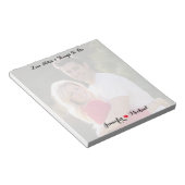 Custom Couple Photo Love Notes To Do List Notepad Notizblock (angewinkelt)