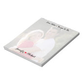 Custom Couple Photo Love Notes To Do List Notepad Notizblock (Rotiert)