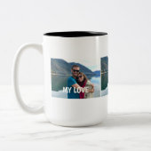 Custom Couple Photo Mug – Love Gift Zweifarbige Tasse (Links)