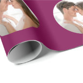 Custom Couple Photo Valentine Love Gift Wrap Geschenkpapier (Rolleneckpunkt)