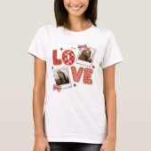 Custom Couple Photo Valentine T-Shirt (Vorderseite)