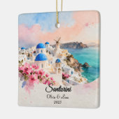 Custom Couple’s Travel Keepsake Keramikornament (Links)