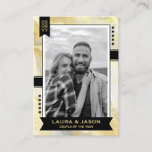 Custom Couple Trading Card, Wedding Danke Telefonnummerkarte (Vorderseite)