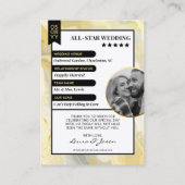 Custom Couple Trading Card, Wedding Danke Telefonnummerkarte (Rückseite)