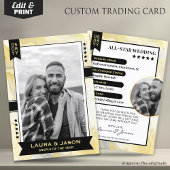 Custom Couple Trading Card, Wedding Danke Telefonnummerkarte