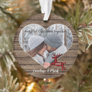 Custom Couple Unser erster Weihnachtsurlaub Ornament