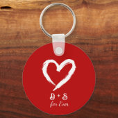 Custom Couple Valentine Keychain Schlüsselanhänger (Vorderseite)