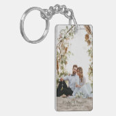 Custom Couple Wedding Keepake Foto Schlüsselanhänger (Vorderseite links)