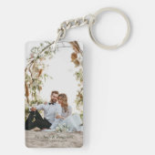 Custom Couple Wedding Keepake Foto Schlüsselanhänger (Rückseite)