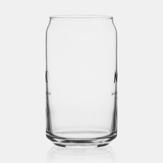 Custom Couple Wedding Modern Monogram Initials Dosenglas (Rechts)