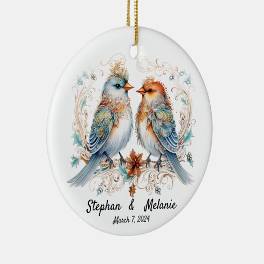 Custom Couple Wedding Ornament (Rechts)
