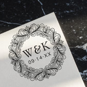 Custom Couple's Initials Wedding or Save the Date Permastempel