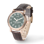 Custom Couples  Monogram Wedding Anniversary Gift Armbanduhr (Winkel)