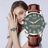 Custom Couples Monogram Wedding Anniversary Gift Armbanduhr