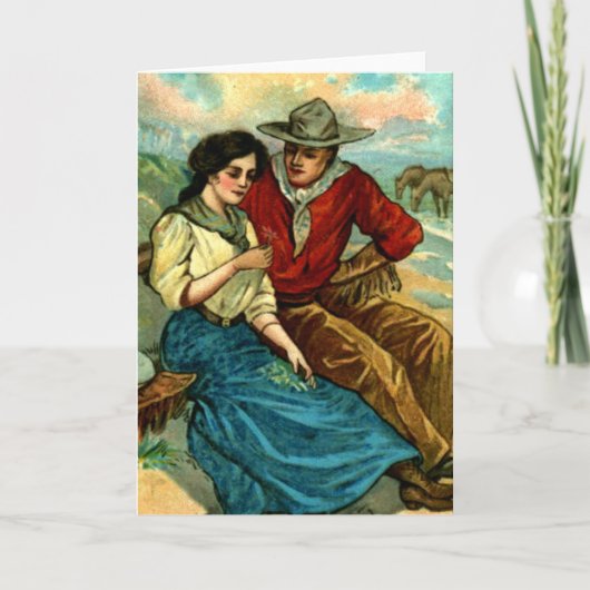 Custom Cowboy Courship Card Karte (Vorderseite)