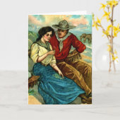 Custom Cowboy Courship Card Karte (Gelbe Blume)