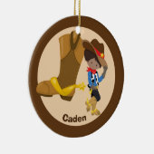 Custom Cowboy Kid Hispanic oder afroamerikanischer Keramik Ornament (Rechts)