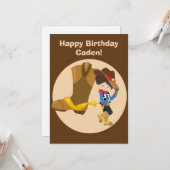 Custom Cowboy Kids Country Happy Geburtstag Karte (Vorderseite/Rückseite Beispiel)