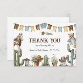 Custom Cowboy Vielen Dank Printable Card Begleitkarte (Vorne/Hinten)