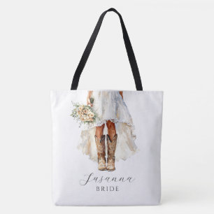 Custom Cowgirl Wedding Gown Cowgirl Boots Bride Tasche