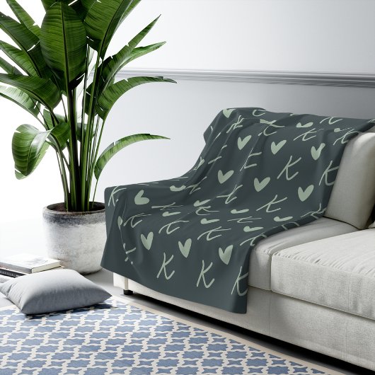 Custom Cozy Monogram Blanket, Warm Geschenk für Fr Sherpadecke