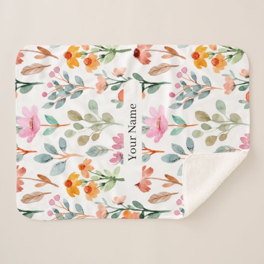 Custom Cozy Sherpa Blanket Sherpadecke (Vorderseite (Horizontal))