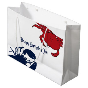 Custom Crab n Lobster Big Gift Bag Große Geschenktüte