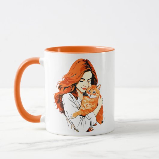 Custom Crazy Cat Lady Orange Tasse (Links)