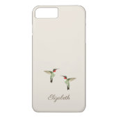 Custom Cream Beige Hummingbird Case-Mate iPhone Ca Case-Mate iPhone Hülle (Rückseite)
