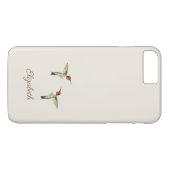 Custom Cream Beige Hummingbird Case-Mate iPhone Ca Hülle (Rückseite (Horizontal))