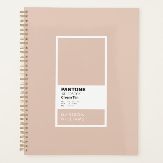 Custom Cream Tan Notebook | Personalisierte Soft B Planer (Vorderseite)