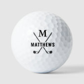 Custom Create Golfer Personalized Monogram & Name Golfball (Vorderseite)