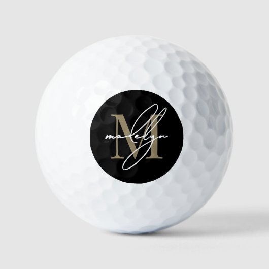 Custom Create Your Own Gold Monogram Golfball (Vorderseite)
