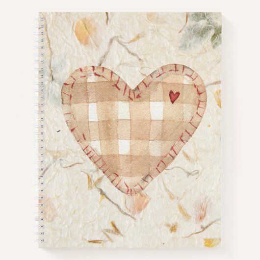 Custom Creative Scrapbook Kraft Papier Herz Notizblock (Vorderseite)