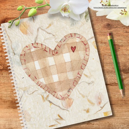 Custom Creative Scrapbook Kraft Papier Herz Notizblock