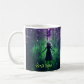 Custom Creepy Hexe Horror Lila Green Halloween Kaffeetasse (Links)