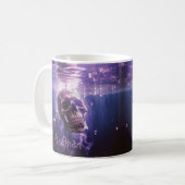 Custom Creepy Skull Horror Lila Halloween Kaffeetasse (Vorderseite Links)