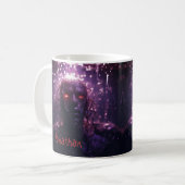 Custom Creepy Zombie Horror Lila Halloween Kaffeetasse (Vorderseite Links)