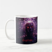 Custom Creepy Zombie Horror Lila Halloween Kaffeetasse (Links)