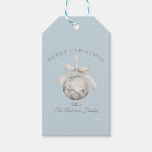 Custom Creme rustikale Ornament Weihnachtsgeschenk Geschenkanhänger