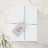 Custom Creme Silver Senior Gnome Weihnachtsgeschen Geschenkanhänger (Mit Garn)