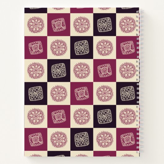 Custom Crochet Granny Square Muster Notizblock (Rückseite)