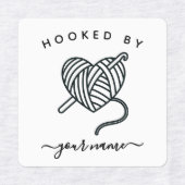 Custom Crochet Iron on Label for crafter Etiketten (Design 2)